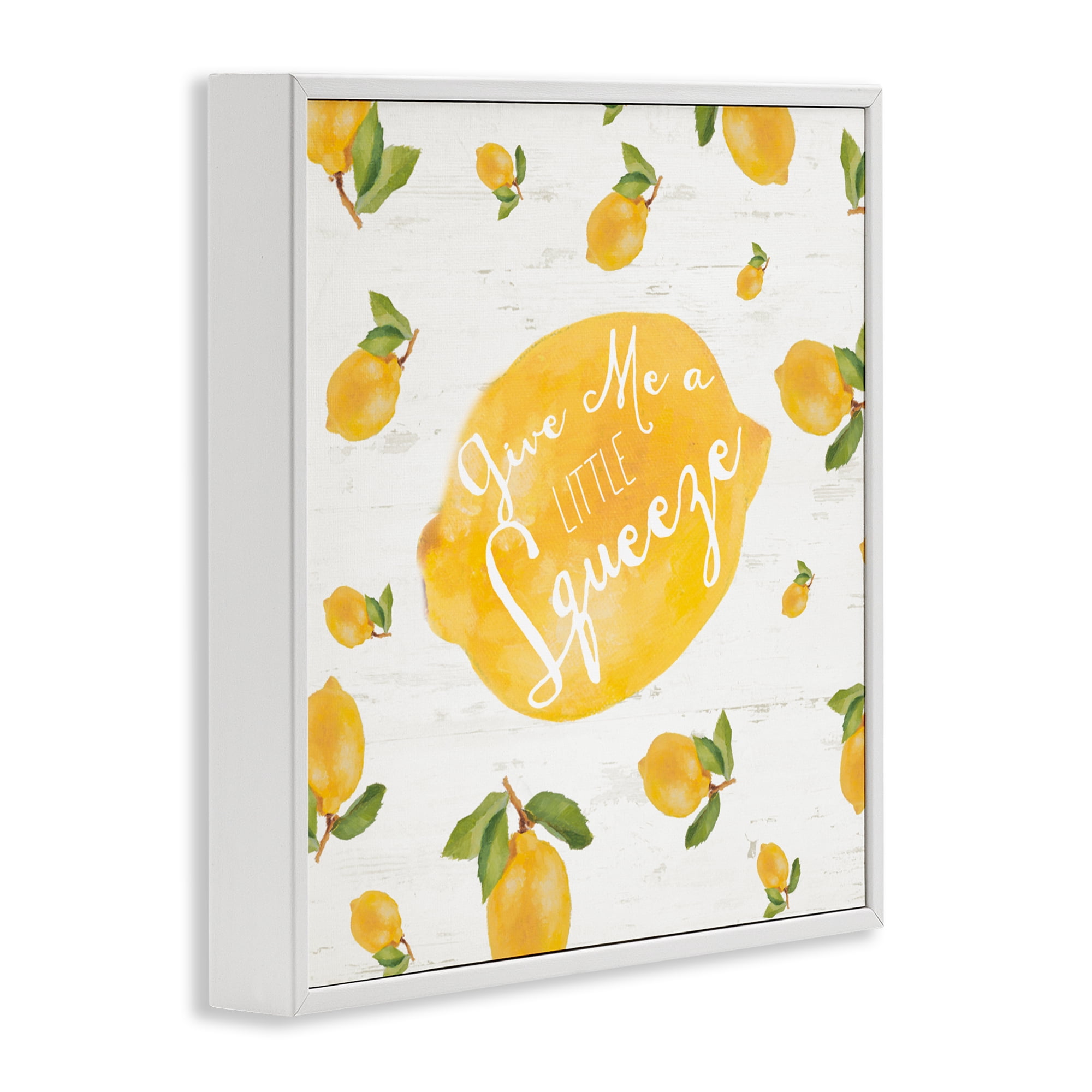 Stupell Industries Give Me A Squeeze White Framed Giclee Art, design by Lanie Loreth