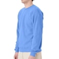 thumbnail image 4 of Hanes - Ecosmart Crewneck Sweatshirt, Fleece Pullover Sweater for Men, Carolina Blue and Army Brown Color, 7.8 Oz, 50/50 Cotton/Polyester, 2 Pack, 3XL Size, 4 of 7