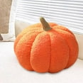 thumbnail image 2 of Almohadas de calabaza de Halloween, lindo cojín en forma de 3D, decoración del hogar de Halloween, juguetes de peluche, almohada rellena para sala de Naranja, 2 of 8