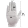 thumbnail image 3 of Guantes blancos de algodón S&DIAN, 8 pares, talla mediana 7.5, unisex, 3 of 6