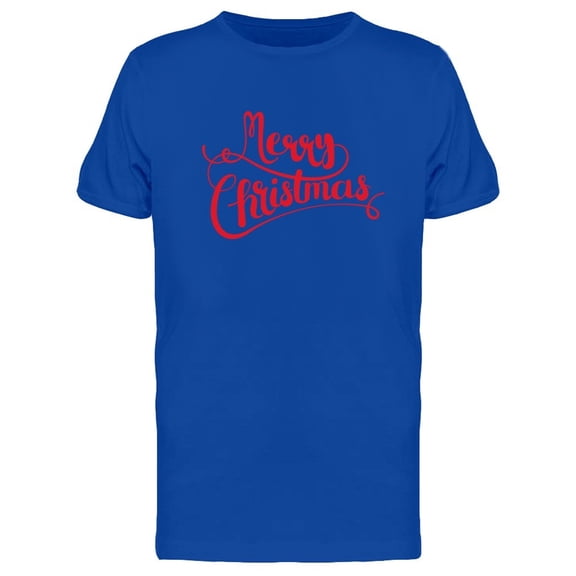 Merry Christmas Red Lettering Tee Men's -Image by Shutterstock