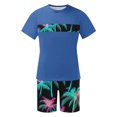 thumbnail image 5 of Miqool Men's 2 Piece Vacation Beach Outfits Tropical Print Hawaiian Short Sleeve T-Shirt Graphic Tees and Shorts Set Summer Tracksuits, 5 of 5