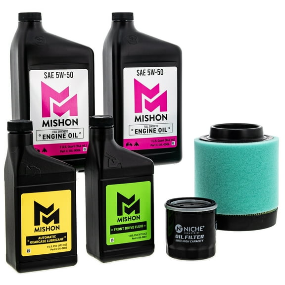 Mishon Full Service Oil Change Kit 5W-50 for Polaris Magnum 330 ATV 2006 MK1012842