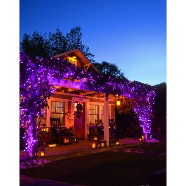 100 Purple Indoor/Outdoor String Lights with Timer * Great for