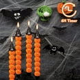 thumbnail image 3 of YSTIANN 2 Piece Flickering LED Halloween Candles, Real Wax Flameless Candles with Timer, Battery-Operated Safe Decorative Candles for Spooky Table Window Mantel Decor WJ94-2779, 3 of 7
