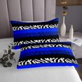 thumbnail image 3 of Erosebridal Blue Cheetah Print Coverlet Set Twin, Rustic Animals Bedding Set, Zebra Room Decor, 2-Piece, 3 of 5