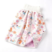 Lilgiuy Children's Diaper Pants Skirt High Waist Waterproof Impermeable Leakproof Sleeping Bed Clothes for Potty Training Skirt