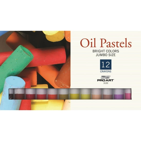 Pro Art Pastels à l'Huile Jumbo 12 Pcs Couleur Vive