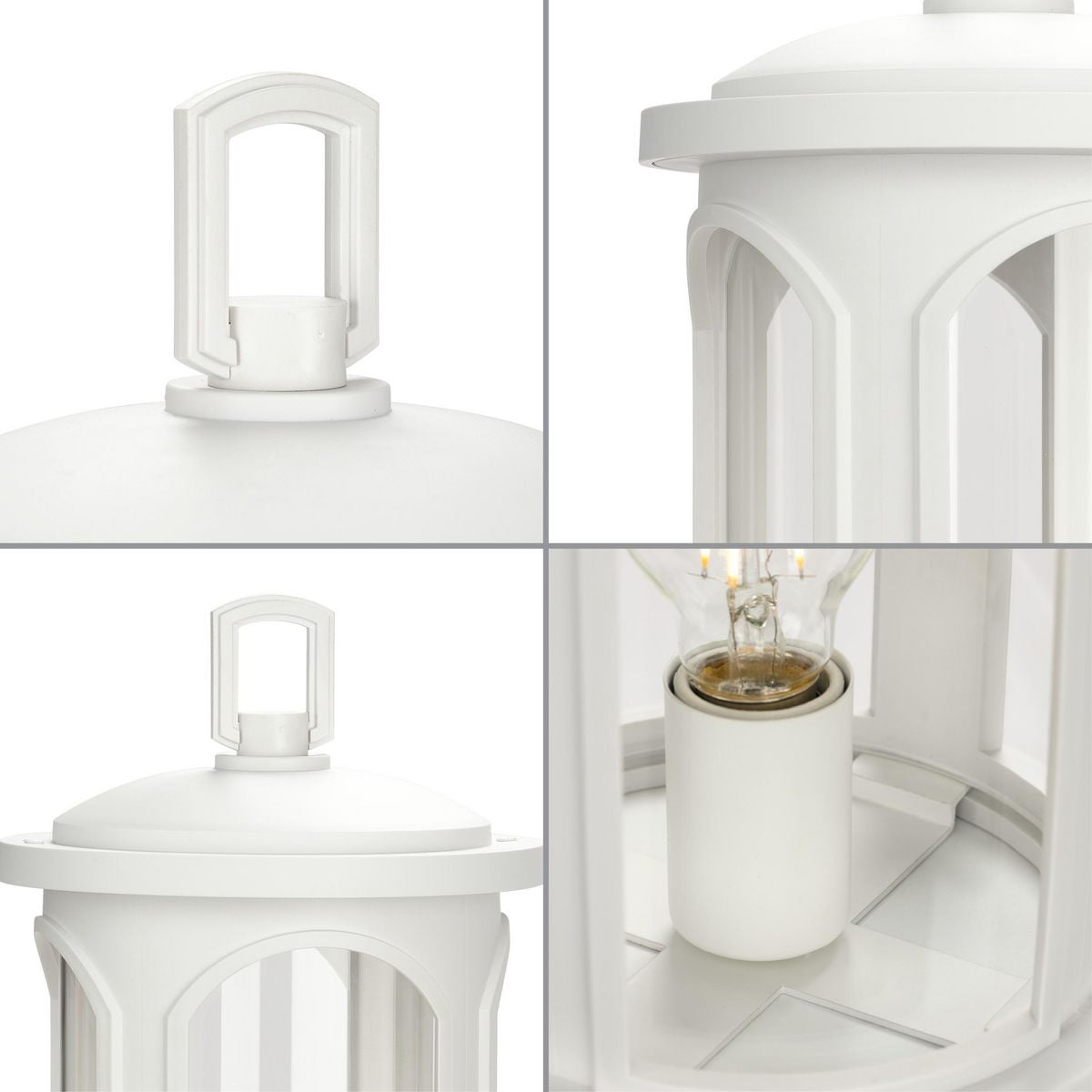 P540033-028-Progress Lighting-Gables - 1 Light Outdoor Post Lantern made with Durashield for Coastal Environments-Satin White Finish