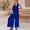 Blue, variant on Yanlir Women's Sleeveless V-Neck Wide Leg Romper,Summer Loose Fit Jumpsuit for Casual and Beach Wear(Khaki,XL)