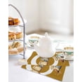 thumbnail image 4 of Japanese Style Kitchen Dish Towels for Drying Dishes Set of 2, Brown Country Vintage Owl Birds Branches Waffle Weave Microfiber Hand Tea Bathroom Towels Quick Dry & Absorbent Towel 12x12, 4 of 7