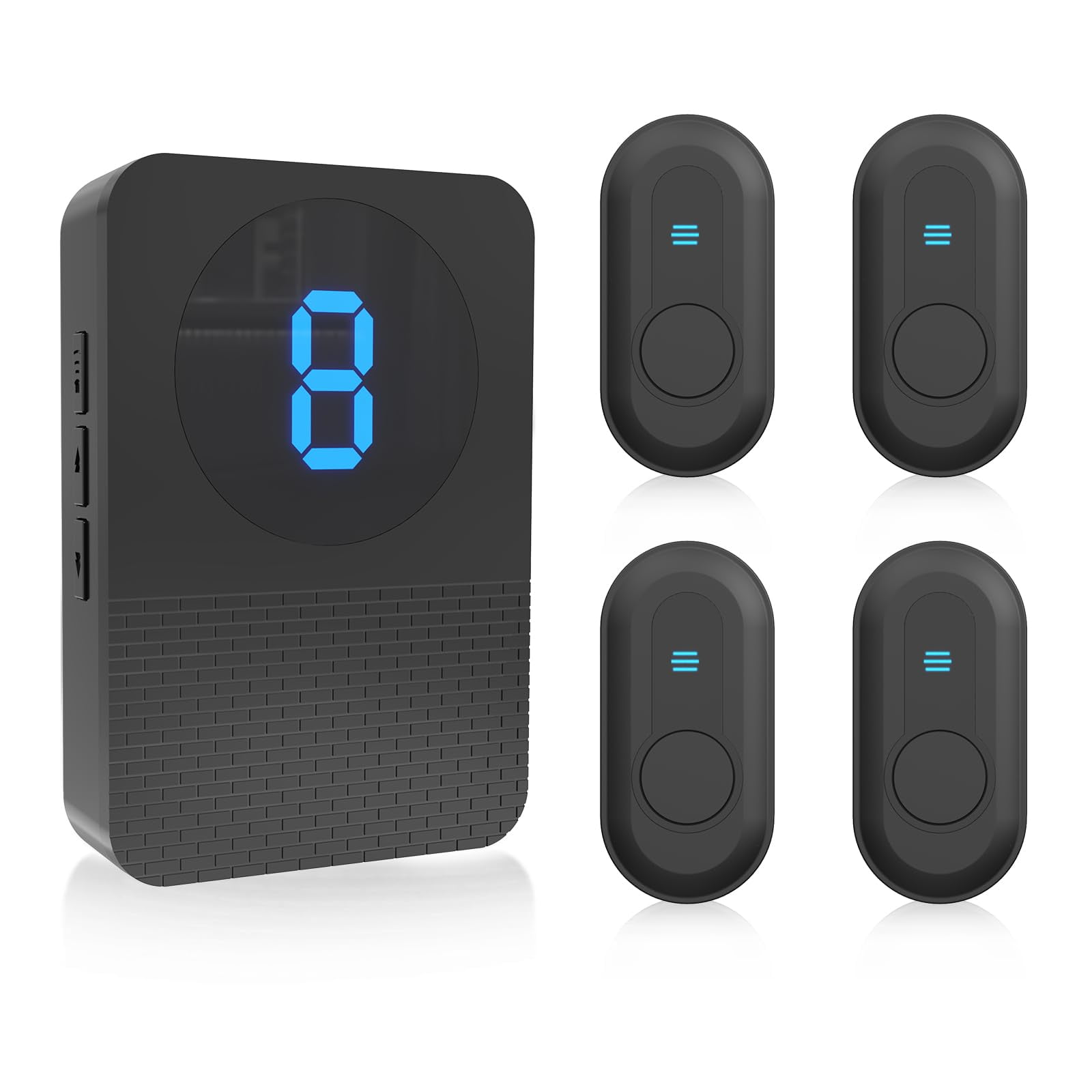CallToU 110db 55 Ringtones & 5 Volumes Wireless Caregiver Pager with Call Buttons, Long Range, Waterproof & Easy Setup