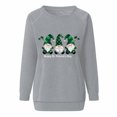 thumbnail image 4 of Goodeals Happy St Patricks Day Sweatshirts Women Cute Leprechaun Graphic Shirts Long Sleeve Sweater Lucky Green Saint Patrick's Pullover Tops(Gray,L), 4 of 5