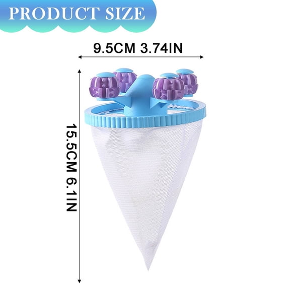 Iheaun Pet Hair Remover for Laundry, Washing Machine Hair Filter Washer, Reusable Hair Catcher Laundry Float Lint Trap Mesh Bag, Portable Hair Remover Washing Balls