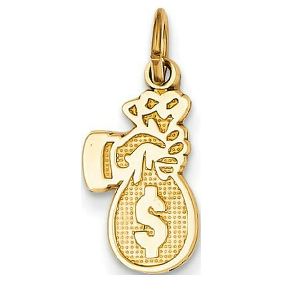 14k Yellow Gold Money Bag Charm