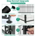 thumbnail image 3 of VIVIJASON 6 x 6 x 6 Ft Large Outdoor Dog Kennel, Heavy Duty Metal Frame Dog Cage with Thickened Bars, UV & Waterproof Cover, Outside Pen Playpen Dog Run House for Large to Small Dogs, 3 of 7