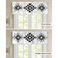 thumbnail image 6 of Tie Up Valance Curtain for Kitchen,Aztec Tribal Geometric Black Gray Rod Pocket Short Curtains Adjustable Tie-Up Shade Valances,Vintage Ethnic Style Window Treatment for Bathroom Living Room Bedroom, 6 of 8