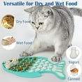thumbnail image 5 of 2 Pack Slow Feeder Cat Bowls, Cat Lick Treat Mat, Takfox Fish-Shaped Silicone Puzzle Feeders for Cats & Dogs, Anxiety Relief, Fun Alternative Slow Feed Cat Bowl ,Prevents Pet Overeating (Blue+Grey), 5 of 8