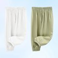 thumbnail image 2 of Lenpel Children's Summer Pants 2 Pc Toddler Girls Boys Elastic Waist Pull on Cinch Bottom Trousers Baggy Casual Joggers, 2 of 7