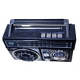 thumbnail image 3 of Radio Retro Portátil Recargable: Doble Panel solar/ Bluetooth/ USB/  Micro SD/ 3 Bandas de Radio/ Luz LED, 3 of 8