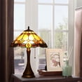 thumbnail image 4 of CHLOE Lighting HOWARD Tiffany-style 2 Light Table Lamp 16" Shade, 4 of 9