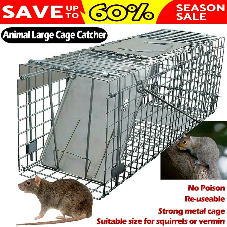 Metal Mouse Trap Humane Live Catcher Rat Vermin Rodent Cage No Kill Traps  Pest