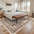thumbnail image 3 of Living Room 7x9 Area Rug - Washable Area Rugs with Non Slip Backing Stain Resistant Carpet for Bedroom Vintage Rugs Indoor Ultra-Thin Carpets Home Decor Decoration Mat 7x9 Brick, 3 of 16