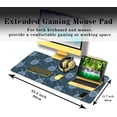 thumbnail image 3 of Computer Desk Mat Blue Mats, Gaming Mouse Pads Big Mouse Pad, Desk Pads Large Non-Slip Rubber Base Waterproof with Stitched Edges, 35.4 X 15.7 inch for Work/Game/Office/Home Turtle Pattern, 3 of 6