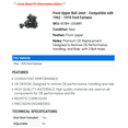 thumbnail image 2 of Front Upper Ball Joint - Compatible with 1962 - 1970 Ford Fairlane 1963 1964 1965 1966 1967 1968 1969, 2 of 2