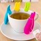 thumbnail image 2 of 5 soportes para bolsitas de té con forma de conejo, elegantes cojines de silicona para bolsitas de té, colgadores de silicona para té., 2 of 4