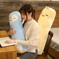 thumbnail image 3 of 70/100cm Cartoon Long Pillow Anime Rabbit&Dinosaur&Pig&Teddy Bear&Husky&Duck Plush Toy Stuffed Soft Doll Cushion Kids Girls Gift, 3 of 5