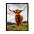 thumbnail image 2 of Stupell Industries Highland Cattle Long Horns Grazing Farm Ranch Photograph Metallic Gold Floating Framed Canvas Print Wall Art, Design by James Dobson, 2 of 5