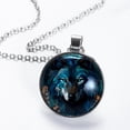 thumbnail image 2 of Wolf Elegant Circular Pendant Necklace with Glass Design for Women - Stylish Womens Necklaces, 2 of 5