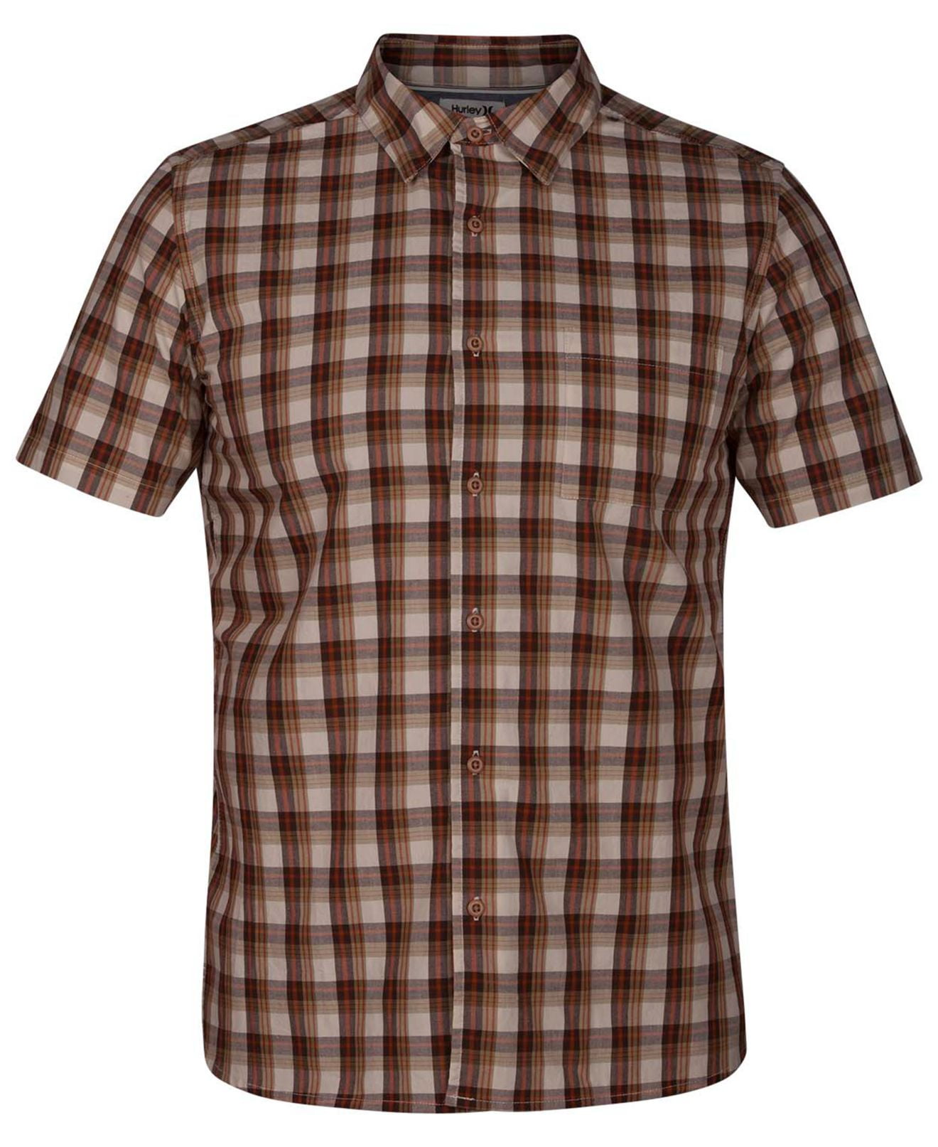 Hurley Casual Shirts Mens Shirt Charlie Woven Plaid Button Down