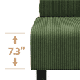 thumbnail image 6 of Renwick Corduroy Armless Loveseat with Strong Rubberwood Legs & USB Ports for Small Spaces, Green, 6 of 8