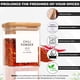 thumbnail image 5 of Frascos cuadrados de vidrio para especias HHMJSM, 12 unidades con tapas de bambú, 270 ml, 5 of 7