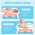 thumbnail image 4 of Prociv Foldable Baby Bathtub,Multifunctional Bathtub with Thermometer &Drain Hole, Baby Bathtub for Toddler 0-36 Month Pink (with Net), 4 of 7