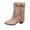 Khaki, variant on Mid Calf Boots For Women Chunky Heel Almond Toe Thick Sole Winter Boots Comfortable Versatile Dressy Shoes for Walking Casual Work Daily Wear