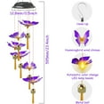 thumbnail image 5 of AMERTEER Solar Butterfly Wind Chimes, Waterproof Color Changing Solar Wind Chime Outdoor Bell Butterfly LED Solar Lights, Gifts for Mom Grandma Birthday Night Party Home Yard Garden Hanging Decoration, 5 of 7