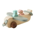 thumbnail image 2 of Avión de madera de juguete con animales, regalos portátiles para niños, juguete educativo de motricidad fina, juguetes Montessori para bebés, 2 of 9