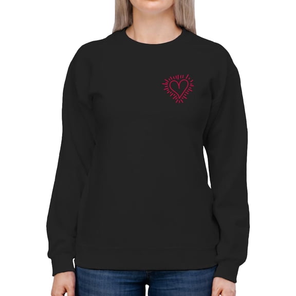A Bright Heart Sweatshirt Women -Smartprints Designs, Female 3X-Large