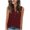 Wine, variant on Ltctricy Women's Tank Tops Dressy Casual V Neck Quarter Button Solid Color Soft Sleeveless Shirts Tunic Cami Blouses