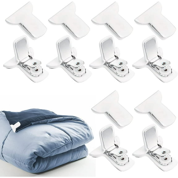 Padded Quilt Clips | White Padded Quilt Clips,White Quilt Clips Prevent Comforters From Shifting Inside Duvet Cover, Bed Supplies