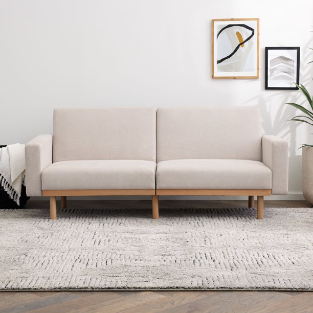 Gap Home Upholstered Wood Base Futon, Oat