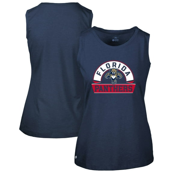 Women's Levelwear  Navy Florida Panthers Macy Banner Arch Tank Top