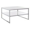 thumbnail image 2 of SAFAVIEH Aliza Glam 2 Tier Square Coffee Table, White/Chrome, 2 of 8