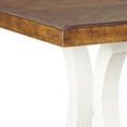 thumbnail image 2 of Benjara 70-86 Inch Extendable Dining Table with Trestle Base, 2 Tone, Brown, White, 2 of 6