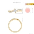 thumbnail image 5 of ANGARA Natural Diamond Twin Shank Bypass Engagement Ring in 14K Yellow Gold for Women (Size-4.3mm| Color-H| Clarity-SI2) | April Birthstone, Anniversary, Jewelry Gift for Women | Natural Diamond Ring, 5 of 9