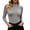 Gray, variant on hotojiny Going out Tops for Women Long Sleeve Turtleneck Tops Thermal Undershirts Basic Stretchy Lightweight Tight Tee(White,X-Large)