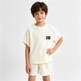 thumbnail image 2 of Bovxnpu Boys Summer Clothing Set Thin Short Sleeve Top Shorts Casual Set for Kids, 2 of 7
